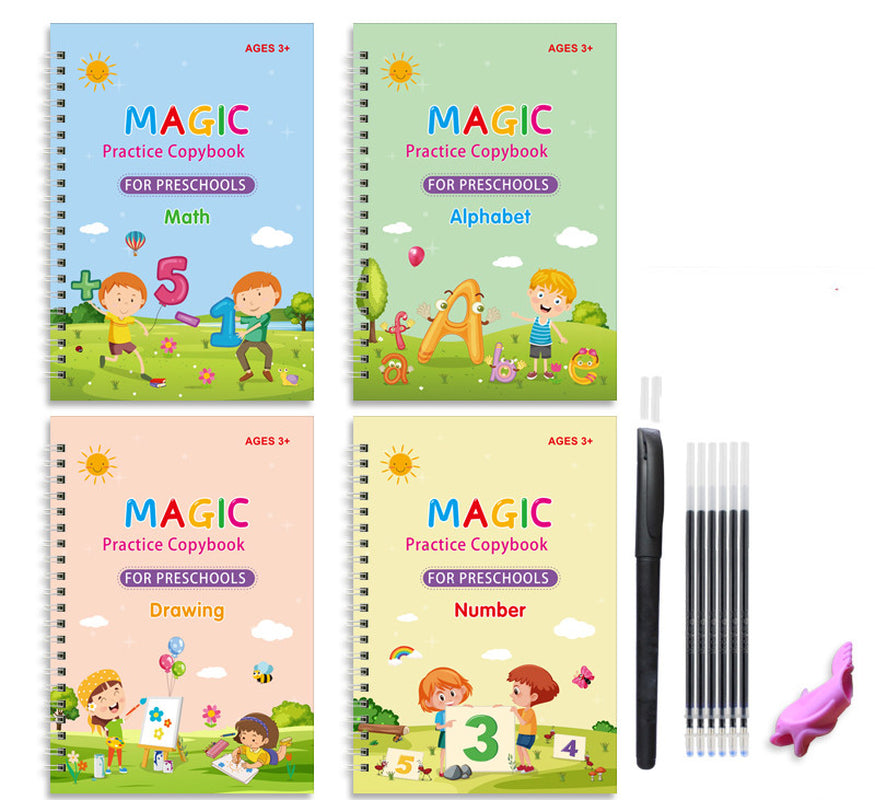 Hot Selling Preschool Hard Pen and Groove Copybook Practice Copybook for Children in English